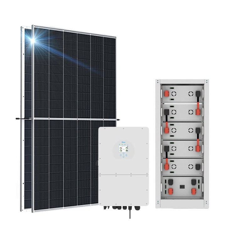 Sistema solar híbrido Sistema solar híbrido de armazenamento doméstico de 30kw com bateria de lítio de alta tensão -Koodsun