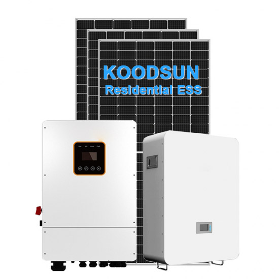 Sistema solar híbrido home do armazenamento 40KW com inversor de alta tensão e bateria de lítio -Koodsun