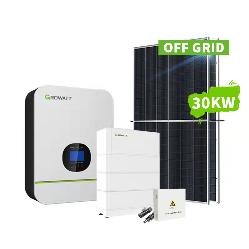 Sistema de energia solar fora da rede 30KW para uso doméstico Conjunto completo -Koodsun