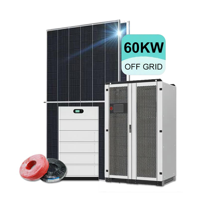 Sistema de energia solar fora da rede 60KW para uso comercial Conjunto completo -Koodsun