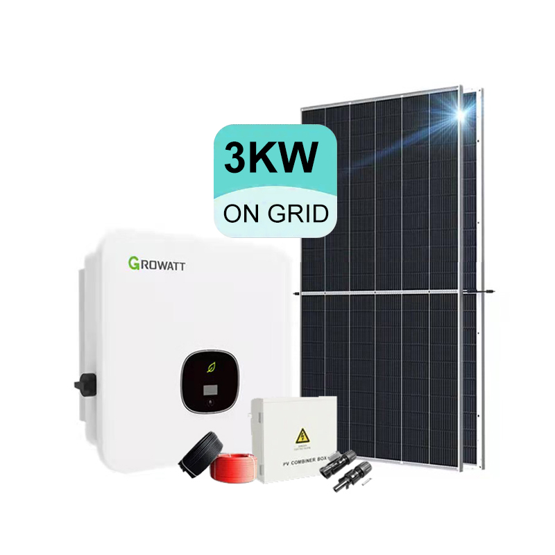 Sistema de painéis solares On Grid 3KW para uso doméstico Conjunto completo -Koodsun