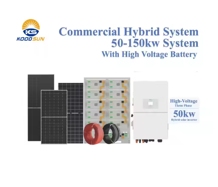 Storage 200kw 300kw 500kw Solar Energy System Factory Price Hybrid Solar System with Lithium Battery Commercial Solar System -Koodsun